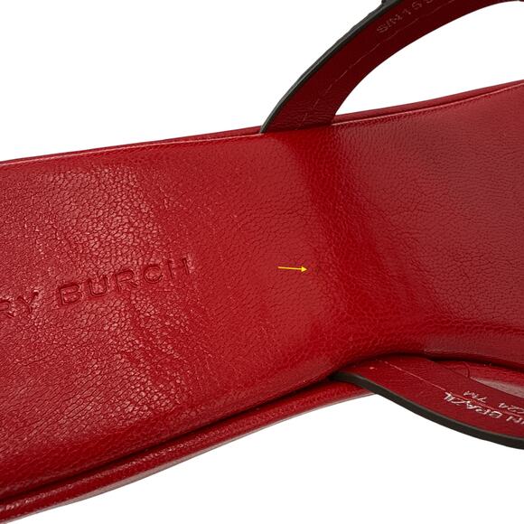 TORY BURCH Miller Wedge Sandal in Tory Red 7 - Picture 9 of 9